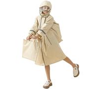 Fouyada Impermeabili per Bambini Ragazze Poncho Impermeabile Cappotto Giacca a Vento Estesa Poncho Impermeabile Studente con Posizione di Zainetto