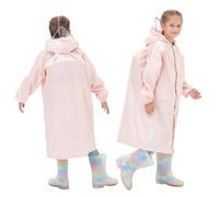 Fouyada Impermeabili per Bambini Ragazze Poncho Impermeabile Cappotto Mantella per Bambino Antipioggia Simpatico Mantella Semplice Pioggia Nessun Modello