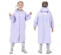 Fouyada Impermeabili per Bambini Ragazze Poncho Impermeabile Cappotto Mantella per Bambino Antipioggia Simpatico Mantella Semplice Pioggia Nessun Modello
