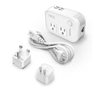 FOVAL foval potenza step down 220v a 110v di tensione converter con adattatore da viaggio a 4 porte usb international power in gran bretagna europea l'italia asiatico, ecc, più di 150 paesi del mondo