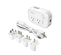 FOVAL foval potenza step down 220v a 110v di tensione converter con adattatore da viaggio a 4 porte usb international power in gran bretagna europea l'italia asiatico, ecc, più di 150 paesi del mondo