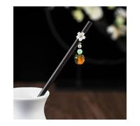 FOVAOK 1 pz bastone per capelli in legno stile cinese fiore forcina con nappa elegante signora clip per capelli accessori per capelli vintage (11)