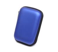 FOVAOK 2 mini borsa portatile per auricolari, portamonete, custodia per schede di memoria, organizer per cavi, accessori per cuffie, Blu scuro, Taglia unica