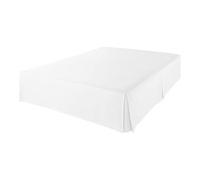 FOVAOK Absolutely Elegant - Copriletto plissettato su misura, in stile europeo, con plateau, altezza 35,5 cm (grigio chiaro) (bianco, SK 180 x 220 x 35 cm)