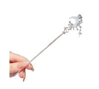 FOVAOK Bastoncini per capelli vintage con pietra di luna, stella e luna, da donna, stile cinese, con nappa, forcina per capelli, accessori per capelli (01)