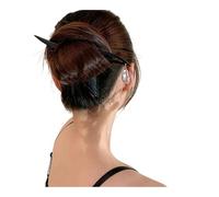FOVAOK Bastoncini per capelli vintage in stile cinese nero in legno fiore forcina gioielli per donne temperamento autunnale accessori per capelli regalo di nozze (ME3763A144)