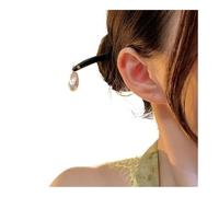 FOVAOK Bastoncini per capelli vintage in stile cinese nero in legno fiore forcina gioielli per donne temperamento autunnale accessori per capelli regalo di nozze (ME3763A145)