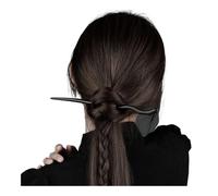 FOVAOK Bastoncini per capelli vintage in stile cinese nero in legno fiore forcina gioielli per donne temperamento autunnale accessori per capelli regalo di nozze (ME3763A146)