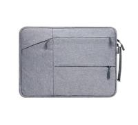 FOVAOK Borsa messenger per laptop da 15,6", adatta a tutti i modelli di computer, valigetta per computer da 15,6", per donne e uomini, colore grigio chiaro, 40 x 28 x 2 cm
