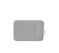 FOVAOK Borsa per laptop compatibile con 13/14/15/16 pollici, adatta a tutti i modelli di computer, borsa per computer con tasca (grigio chiaro, 14")
