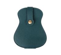 FOVAOK Borsa portatile ad alta capacità per plettri per chitarra, in pelle spessa, resistente, universale, pieghevole, accessori per ukulele (verde)