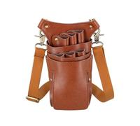 FOVAOK Borsa professionale con 6 tasche in pelle bovina, forbici per capelli, forbici da parrucchiere, strumento da barbiere, Caff, 1 pezzo