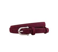 FOVAOK Cintura bovina di cuoio della Anti-pelle scamosciata delle donne di 20mm per la gonna del vestito, Rosso vinaccia, 100 cm