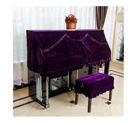 FOVAOK Copertura classica in velluto per pianoforte verticale, antipolvere, mezza copertura antipolvere per pianoforte verticale verticale universale (viola, lunghezza 150 x altezza 37 cm)