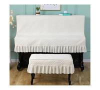 FOVAOK Copertura per pianoforte in tessuto verticale, elegante e meticolosa, copertura antipolvere semplice con copertura antipolvere protettiva antigraffio (04, pianoforte - sgabello singolo)