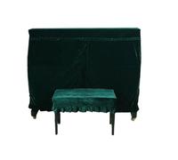 FOVAOK Copertura per pianoforte verticale in velluto, antipolvere, accessorio per pianoforte (verde)