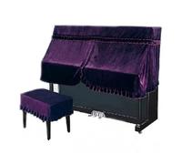 FOVAOK Copertura per pianoforte verticale in velluto classico, antipolvere, copertura antipolvere per pianoforte verticale verticale universale (prugna, L 155 x 37 x H 70 cm)