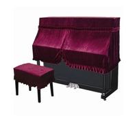 FOVAOK Copertura per pianoforte verticale in velluto classico, antipolvere, mezza copertura antipolvere per pianoforte verticale verticale universale (bordeaux, lunghezza 150 x altezza 37 cm)