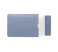 FOVAOK Custodia antiurto ultra sottile in pelle PU per computer portatile da 13/15", colore: azzurro cielo