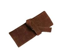 FOVAOK Custodia arrotolabile per forbici professionali da barbiere, in poliuretano, supporto per forbici da taglio e parrucchiere, Marrone, 2PCS