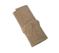 FOVAOK Custodia arrotolabile per forbici professionali da barbiere, in poliuretano, supporto per forbici da taglio e parrucchiere, Beige, 2PCS