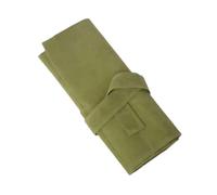FOVAOK Custodia arrotolabile per forbici professionali da barbiere, in poliuretano, supporto per forbici da taglio e parrucchiere, Verde chiaro, 2PCS