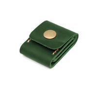 FOVAOK Custodia in pelle PU per plettri per chitarra, organizer per plettri lisci e resistenti, di grande capacità, borsa porta plettri per chitarra, Verde, Taglia unica