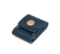 FOVAOK Custodia in pelle PU per plettri per chitarra, organizer per plettri lisci e resistenti, di grande capacità, borsa porta plettri per chitarra, Blu, Taglia unica