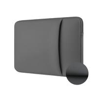 FOVAOK Custodia per computer portatile da 13 a 14 15,6 pollici, adatta a tutti i modelli di computer, custodia protettiva (grigio senza velluto, per 15,6 pollici)