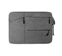 FOVAOK Custodia per laptop da 13 a 15,6 pollici, con tracolla per laptop e tablet da 13 a 15,6 pollici, in tessuto impermeabile, per lavoro e tempo libero, scuola (grigio scuro, 15,6 pollici)