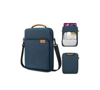 FOVAOK Custodia per laptop e tablet, adatta per laptop e tablet da 9 a 13 pollici, resistente, in tessuto impermeabile, per lavoro e casual, scuola (blu scuro, 9-11 pollici)