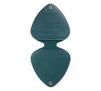 FOVAOK Custodia per plettri per chitarra acustica e elettrica, include custodia in pelle per plettri, Verde, Taglia unica