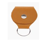 FOVAOK Custodia per plettro per chitarra, in vera pelle, a forma di portachiavi, accessorio per chitarra (cammello)