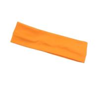FOVAOK Fascia per capelli elastica in cotone, alla moda, per donne e uomini, tinta unita, per corsa, fitness, yoga, accessori per capelli per trucco (arancione)