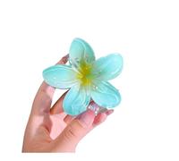 FOVAOK Fermagli per capelli alla moda per vacanze in spiaggia con fiore a forma di uovo di Boemia, set di accessori per capelli in stile spiaggia con fiore (blu)
