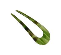 FOVAOK Forcina per capelli a forma di U femminile, con testa di polpette per capelli, nuova testa, semplice forcina cinese in stile moderno (5008 verde E)