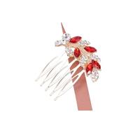 FOVAOK Forcine per capelli con foglie di cristallo, da donna, gioielli da sposa, accessori per capelli da sposa, accessori per capelli con strass per feste (stile 04)