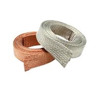 FOVAOK Guaina in rame intrecciato in rame stagnato, 1 m/5 m, guaina espandibile da 2 mm a 30 mm, cavo schermato (rame puro, 12 mm, 5 metri)