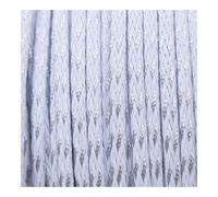 FOVAOK Guaina intrecciata per cavi da 5/10 m, 3 mm, 4 mm, 6 mm, 8 mm, 10 mm, 12 mm, 14 mm, in PET, espandibile, isolamento in nylon (seta bianca argento, 8 mm, 1000 cm)