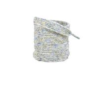 FOVAOK Lacci per scarpe da ginnastica in mohair colorati a strato singolo, 1,8 cm, larghi, piatti, in peluche, per scarpe da donna, accessori, 8953 Bianco Grigio, 70