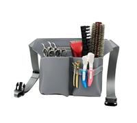 FOVAOK Marsupio professionale con forbici da barbiere, per parrucchieri e parrucchieri, grigio, 2PCS