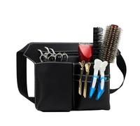 FOVAOK Marsupio professionale con forbici da barbiere, per parrucchieri e parrucchieri, Nero , 2PCS