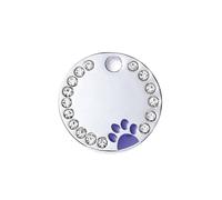 FOVAOK Medaglietta identificativa personalizzata per cani e gatti, con ciondolo a forma di diamante, anti-smarrimento, accessorio, Misura unica, Metallo