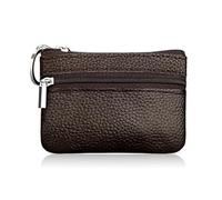 FOVAOK Moda Donne Del Cuoio Del Raccoglitore Frizione Uno/Due Zip Femminile Breve Piccola Borsa Della Moneta Design Morbido Mini, 1 Zip-caffè, Taglia unica