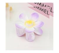 FOVAOK Molletta per capelli a forma di fiore, 7 cm, tinta unita, satinata, per donne e ragazze, forcina per capelli, a forma di squalo, accessori per capelli (viola 02)