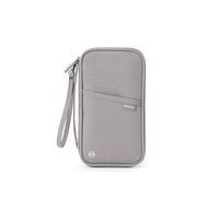 FOVAOK Portafoglio da viaggio per passaporto di famiglia porta documenti impermeabile organizer accessori da viaggio copertura borsa per documenti titolare della carta, grigio, Taglia unica