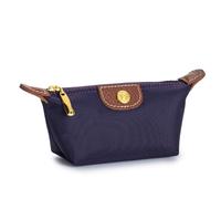 FOVAOK Portamonete da donna con cerniera, portatile, in tessuto Oxford, design di marca, idea regalo per donne, borsa da viaggio, borsa da trucco, Viola scuro, Taglia unica