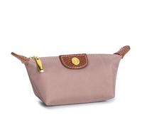 FOVAOK Portamonete da donna con cerniera, portatile, in tessuto Oxford, design di marca, idea regalo per donne, borsa da viaggio, borsa da trucco, Viola chiaro, Taglia unica