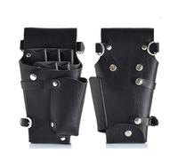 FOVAOK Salone Barbiere Capelli Forbici Borsa Parrucchiere Strumenti Forbici Pettine Marsupio, Nero , 2PCS