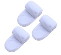 FOVAOK Set di 3 fasce per capelli regolabili da donna, per yoga, bagno, doccia, trucco, lavaggio viso, cosmetici, fascia per capelli, accessori (3 pezzi bianco)